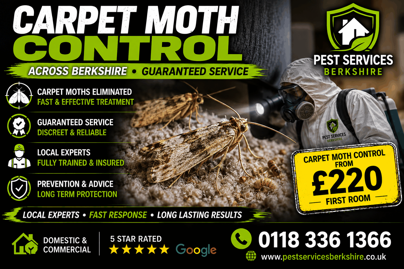 Carpet moth control across Berkshire &mdash; Pest Services Berkshire