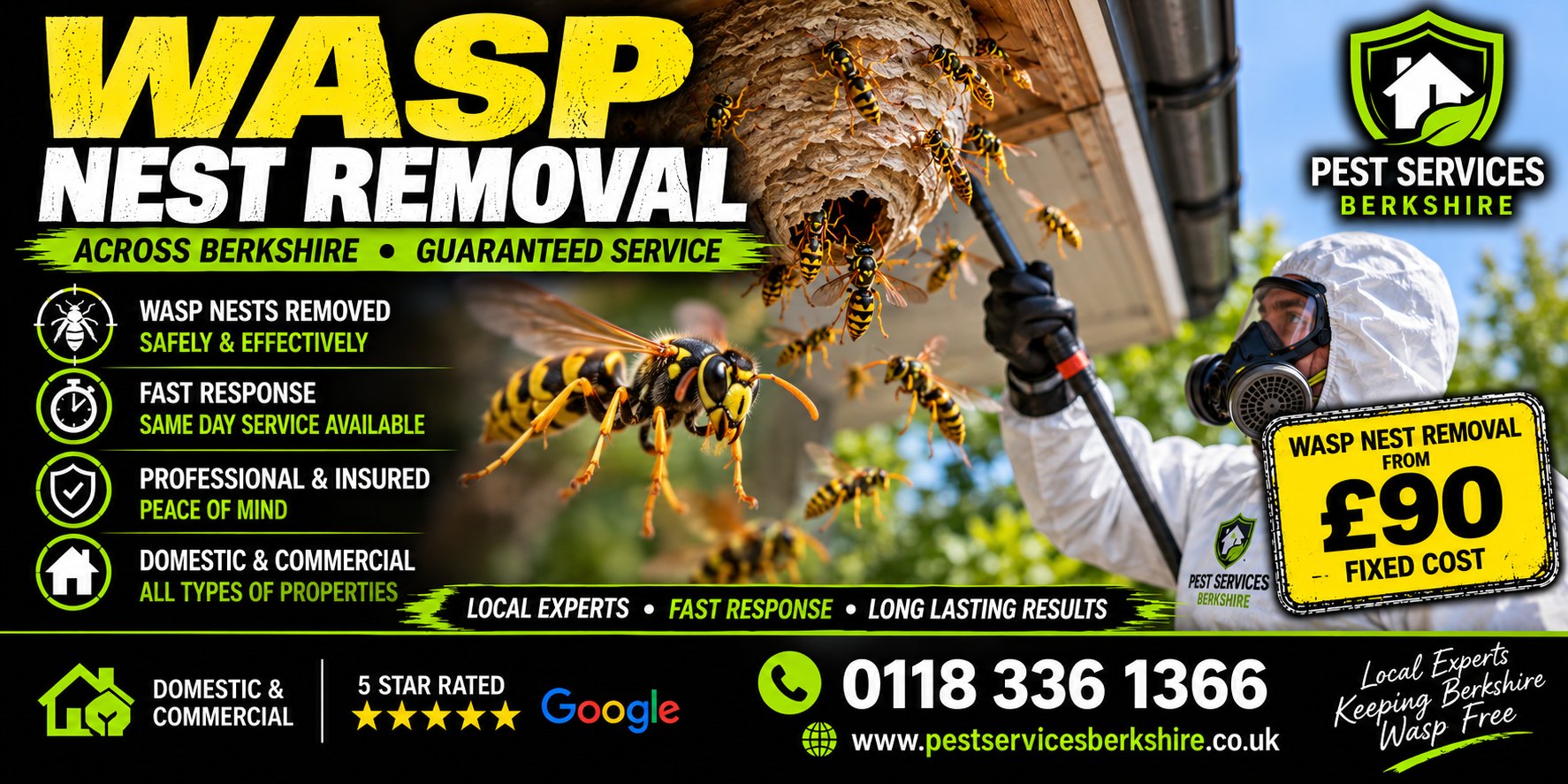 Wasp nest removal across Berkshire &mdash; Pest Services Berkshire